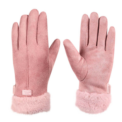 Drain Dredge Tou Screen Winter With Velvet Skidproof Climbing Winter Warm Glove