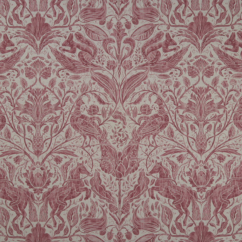 Country Garden Fabric, Raspberry