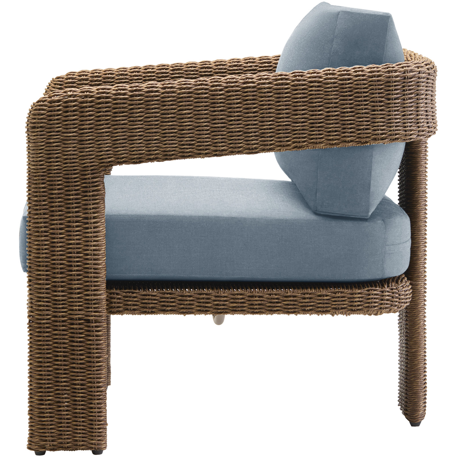 Amber Sunbrella® Patio Lounge Chair, Canvas Denim