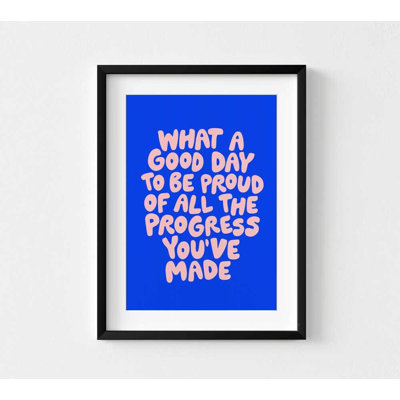 Motivational Quote Print: Bold Typography (Framed or Unframed)