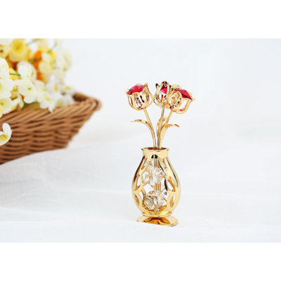 Bouquet de fleurs et sculpture vase Yarger