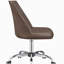 Chaise de bureau réglable brune et chromée