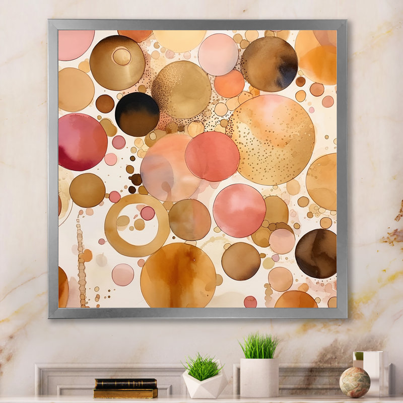 Impression sur toile géométrique moderne, «Afprès Dreams Boho Chic», H 36 po x l 36 po x P 1,5 po, Cadre simple argenté