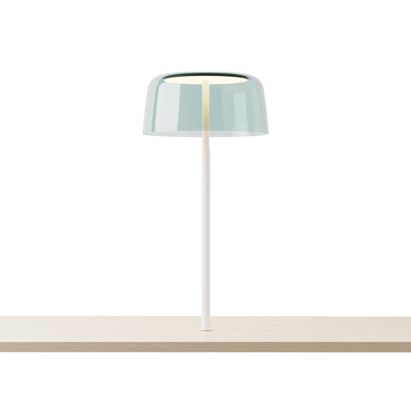 Yurei Aluminum, Plastic Desk Lamp, White, Blue