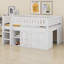 Lit mezzanine avec armoire de rangement et tableau noir-1640734918