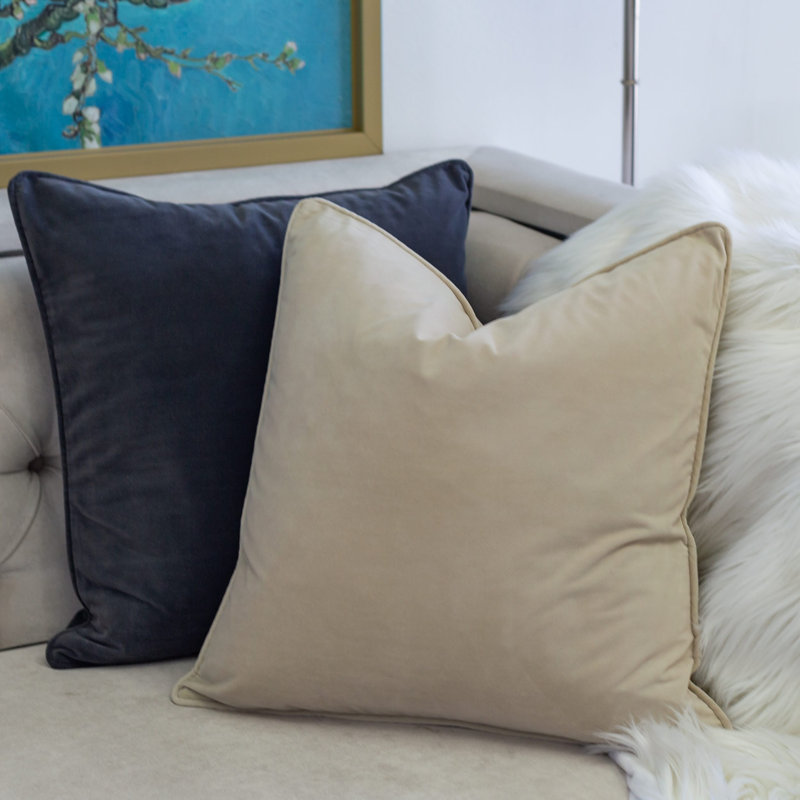  Square Pillow Cover & Insert, Beige