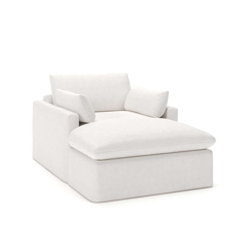 Méridienne Luna, Chenille Crypton® neige Nomad