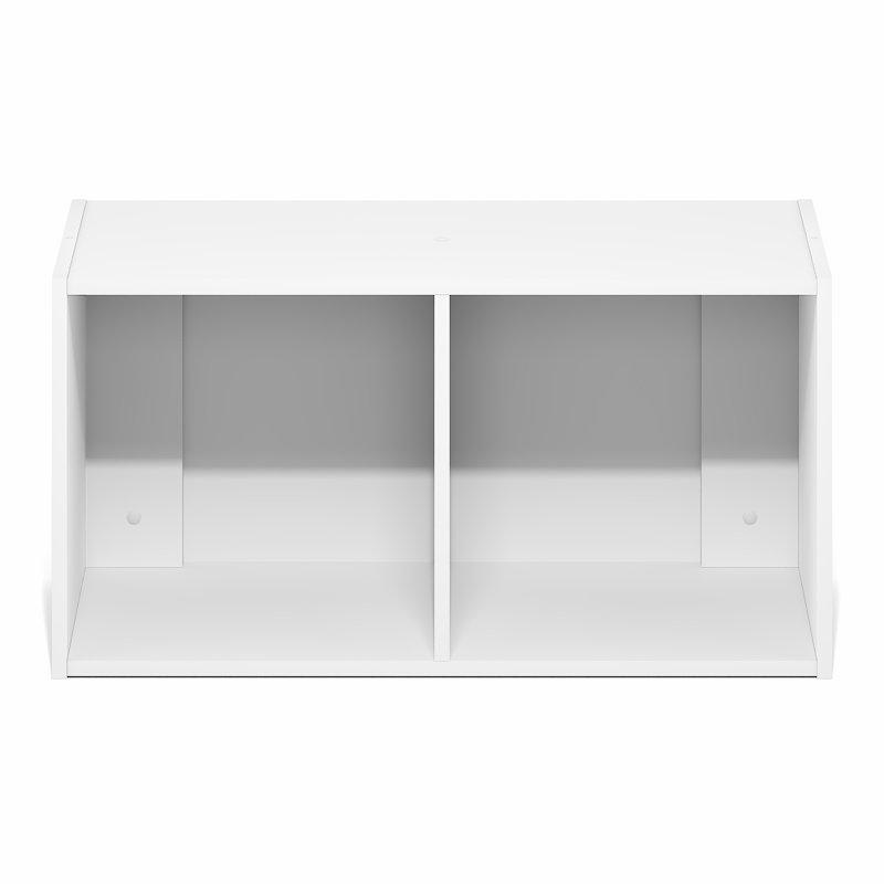 Furinno FANO 2-Cube Floating Shelves for Wall, Standing Bookshelf, Horizontal or Vertical, for Living Room, Study Room, White