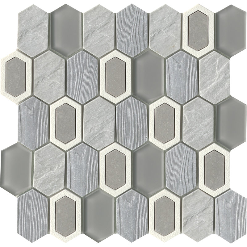 Literati Twain 12 in. x 12 in. Glossy/Honed/Texture CS1 Wall Tile (10.01 sq. ft./Case), Poe