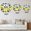 Horloge murale tropicale ornement citron sur fond bleu II-60327144