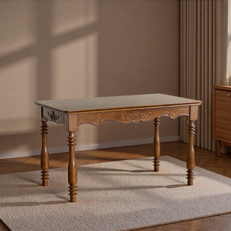 Bureau d'écriture en bois d'hévéa, H 29,52 po x l 55,11 po x P 31,49 po