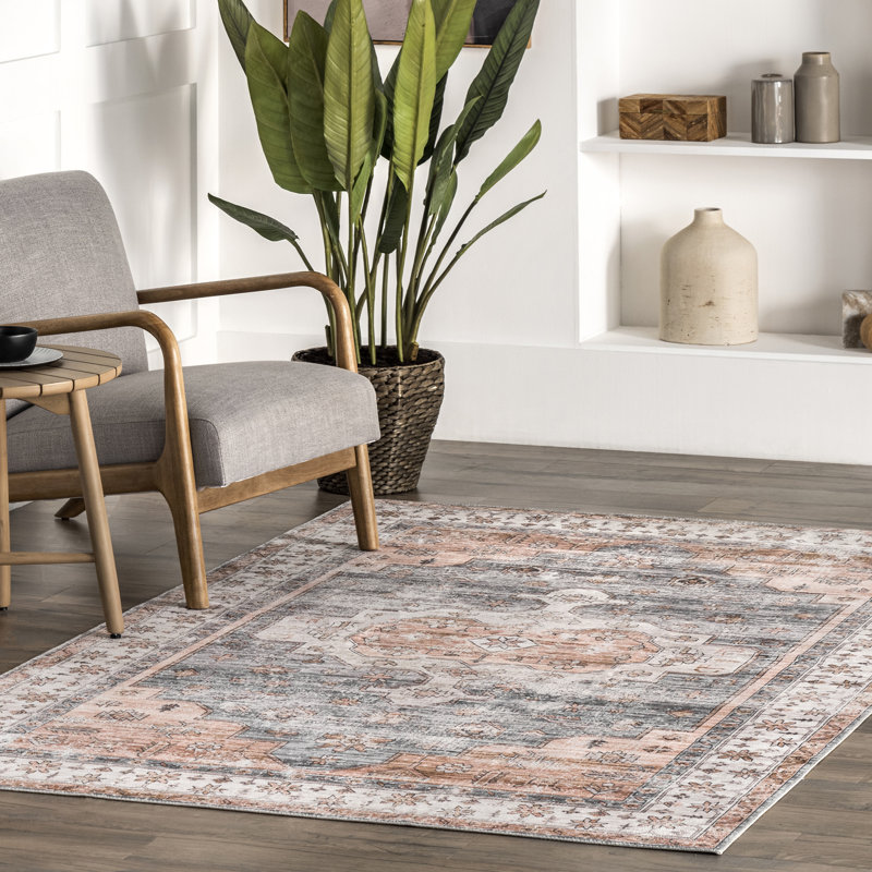 Banks SpinClean Vintage Machine Washable Area Rug, Rectangle 4' x 6'