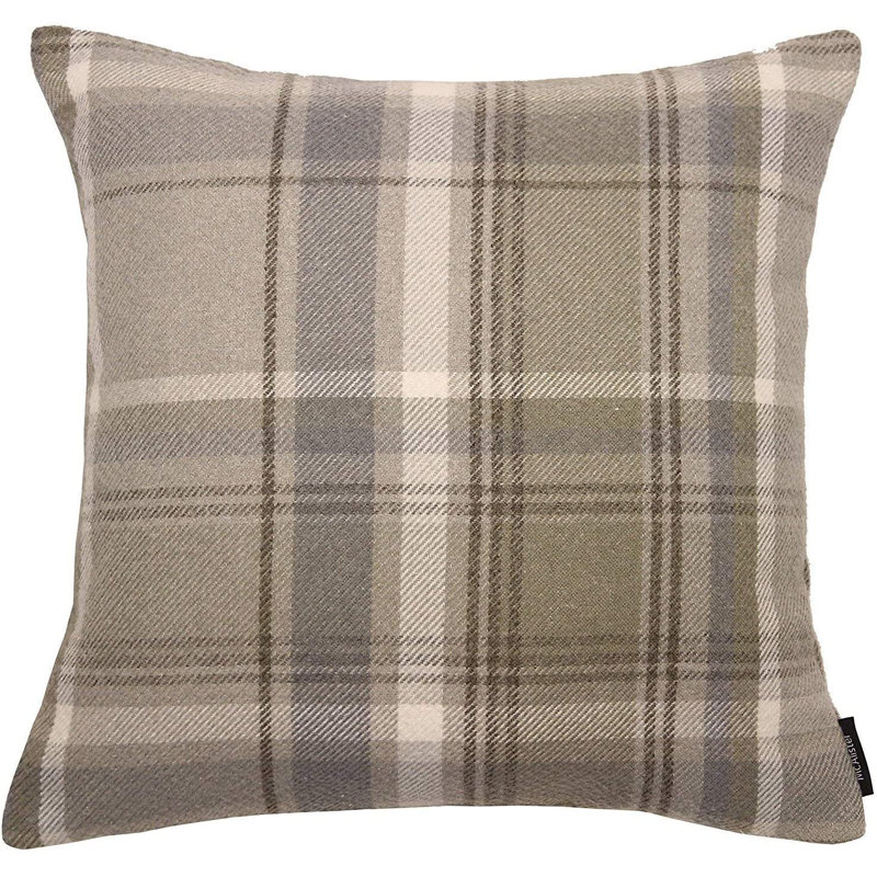 Plaid Wool Outdoor Reversible Pillow Cover
