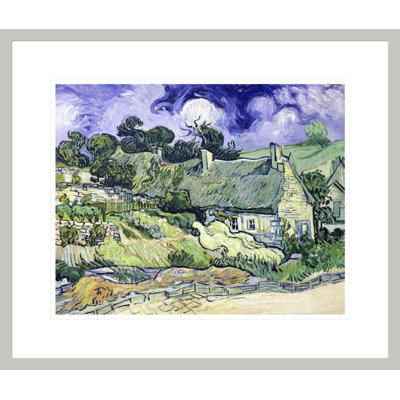 Chaumières à Cordeville Auvers-sur-Oise par Vincent van Gogh, impression giclée encadrée