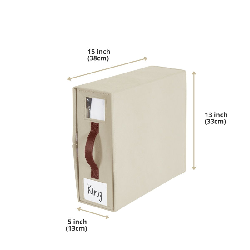DECOMOMO Foldable Bed Sheet Organizers and Storage, Beige