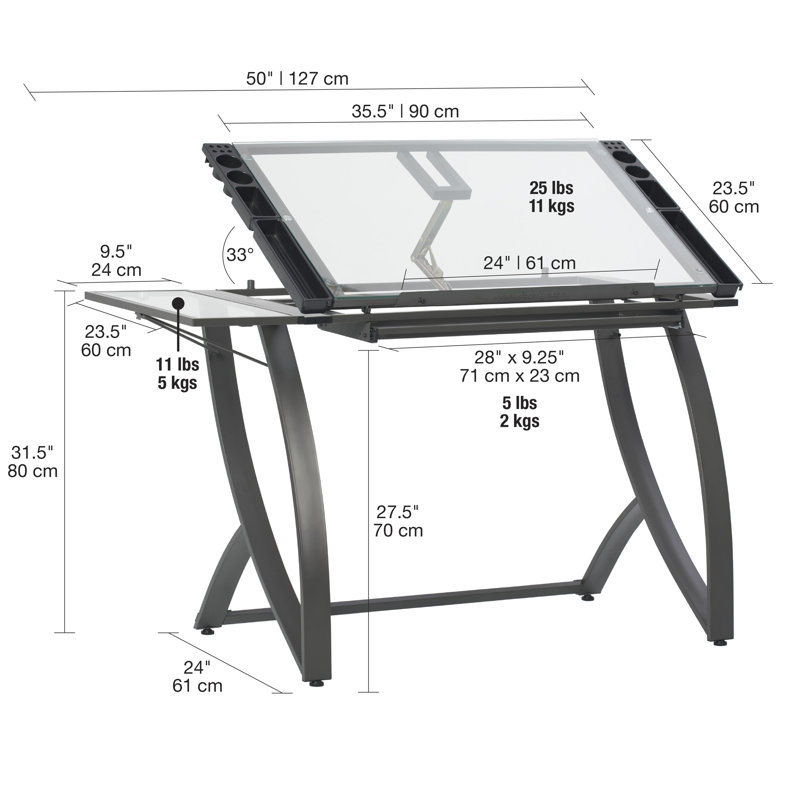 Courson 50'' x 24'' Craft Table