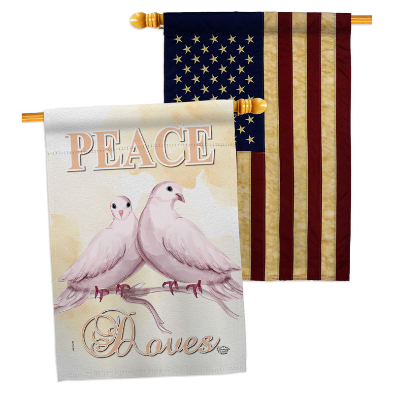 Drapeau de maison à 2 côtés en polyester / mélange de polyester 40 x 28 po