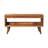 Oak-ish Bench with Tan Leather Seatpad-1989968163