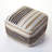 Lebo Contemporary Striped Cotton/Jute Square Ottoman Pouf