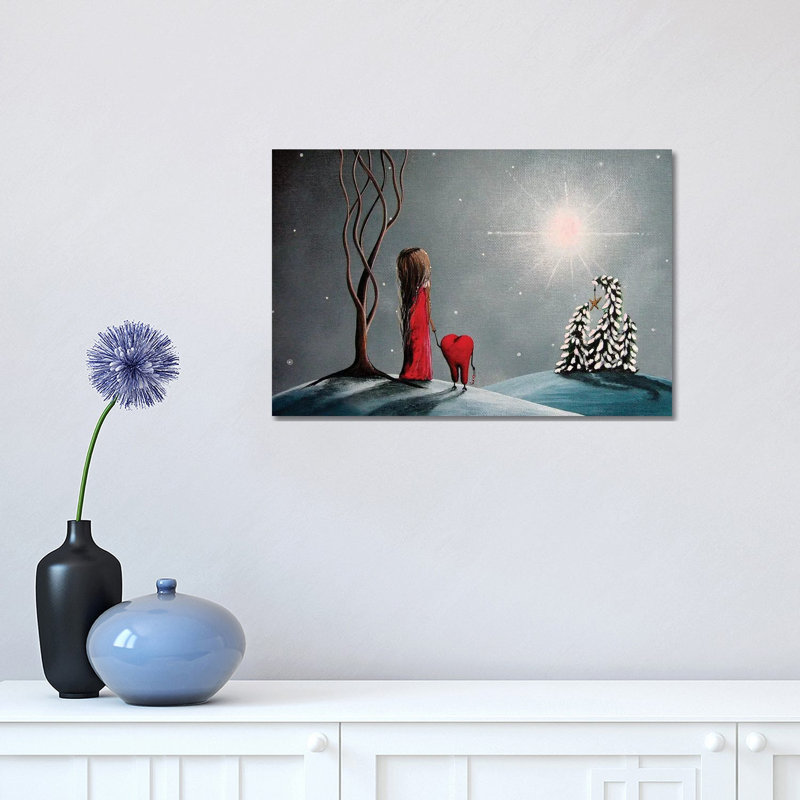 Star Of Hope by Moonlight Art Parlour - Painting on Canvas, 30.48 cm H x 45.72 cm W, Wrapped Canvas