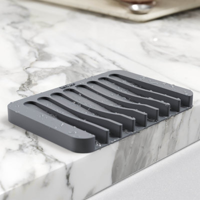 Porte-savon en silicone auto-drainant KRAUS pour comptoir de salle de bain ou de cuisine