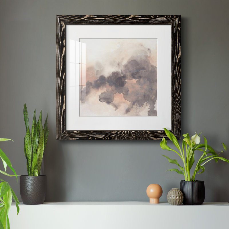 «Smoke Surface II», reproduction encadrée de qualité supérieure - prête à être accrochée, Cadre noir