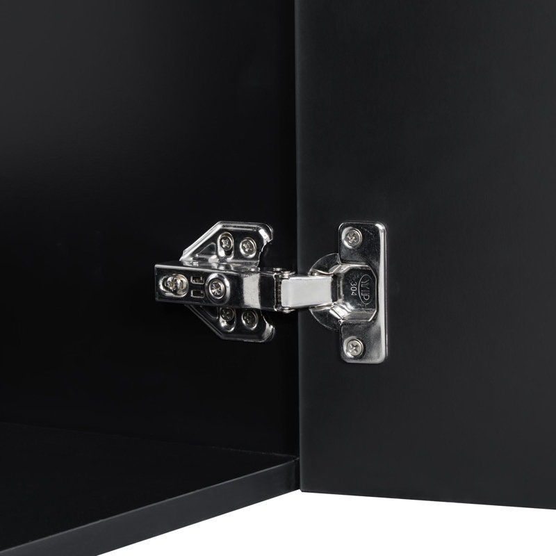 Diamond Pattern Door Design 20-Inch Bathroom Vanity, Black