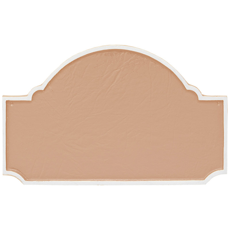 Plaque d’adresse murale sur 2 lignes fitzgerald, Taupe / Blanc, Oui