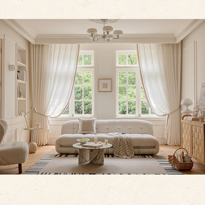 Rideau semi-transparent pour salon 1 panneau de rideau de fenêtre de chambre à coucher
