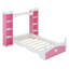 Lit plateforme simple tapissier avec rangement et tiroirs-79535903