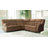 Pio Faux Leather Reclining L-Shaped Sectional Symmetrical-90630276