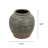 D10x10" Round Terracotta Vase With Aged Green Finish