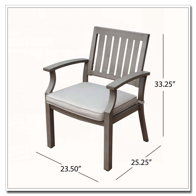 Chaise d'extérieur moderne en aluminium