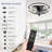 Tarrah 23 inch Low Profile Ceiling Fans with Lights and Remote, Fandelier Ceiling Fan Flush Mount, 3000K-6800K Bladeless LED Fan Light, Black Modern Ceiling Fans with Lights for Bedroom