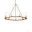 Savoie 9 - Light Wrought Iron/Rattan Chandelier by Suzanne Dui