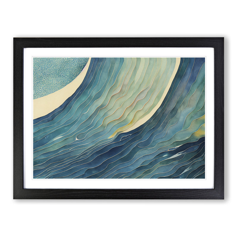 Abstract Ocean Vol.3 - Framed Print, Black, 46cm H x 64cm W x 2cm D