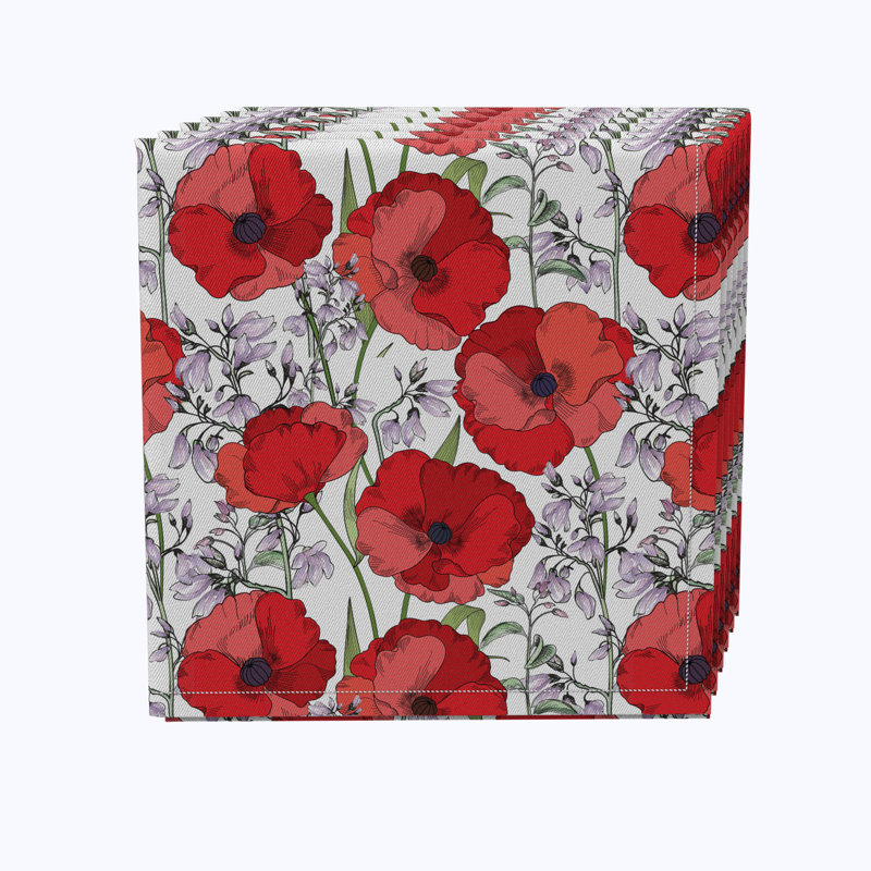 Cotton Floral Square Napkin