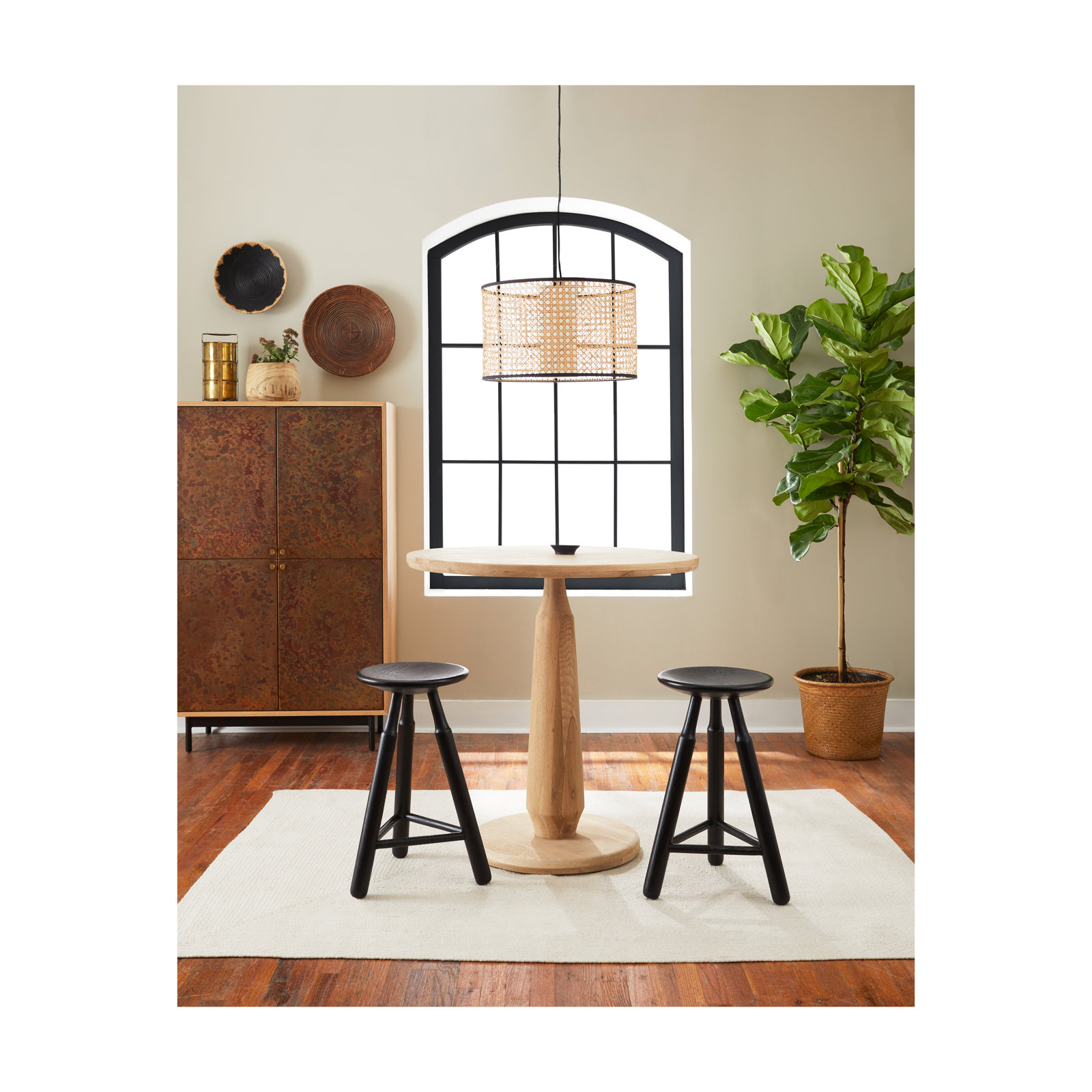 Finial 24" Bar Stool, Black