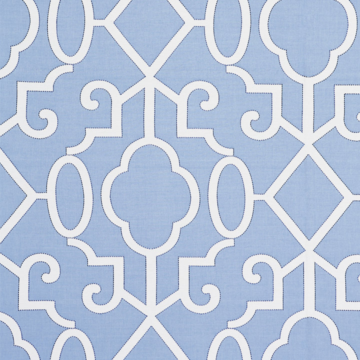 Oriana Ming Fretwork Fabric, Delft