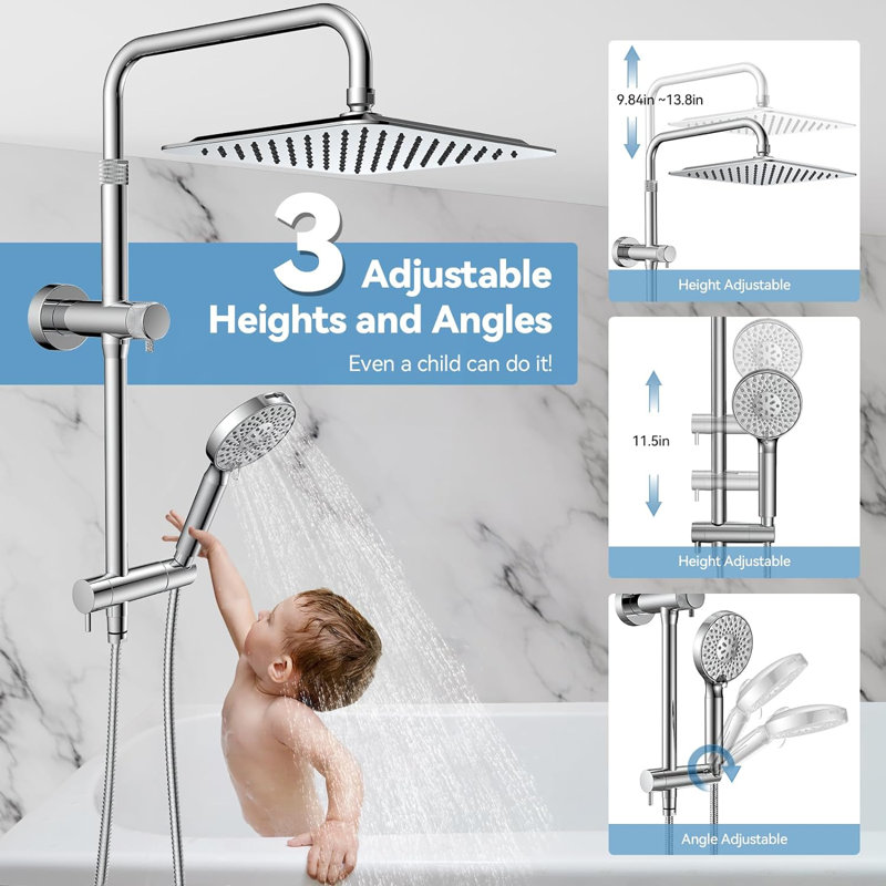 Rain Dual Shower Head 1.75 GPM GPM, Chrome