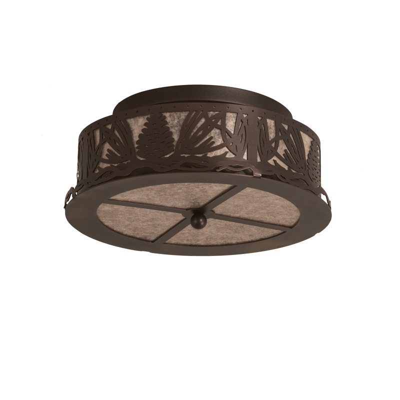 Plafonnier semi-encastré tambour 2 lumières unique 16 po Wyncote