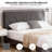 Bed Frame with Upholstered Adjustable Headboard, Under-Bed Storage Space-118619325