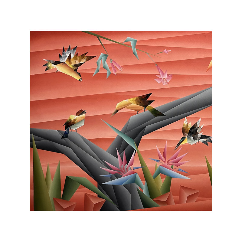 Beaux oiseaux | Acrylique sur toile | Par Nirakar Chowdhury