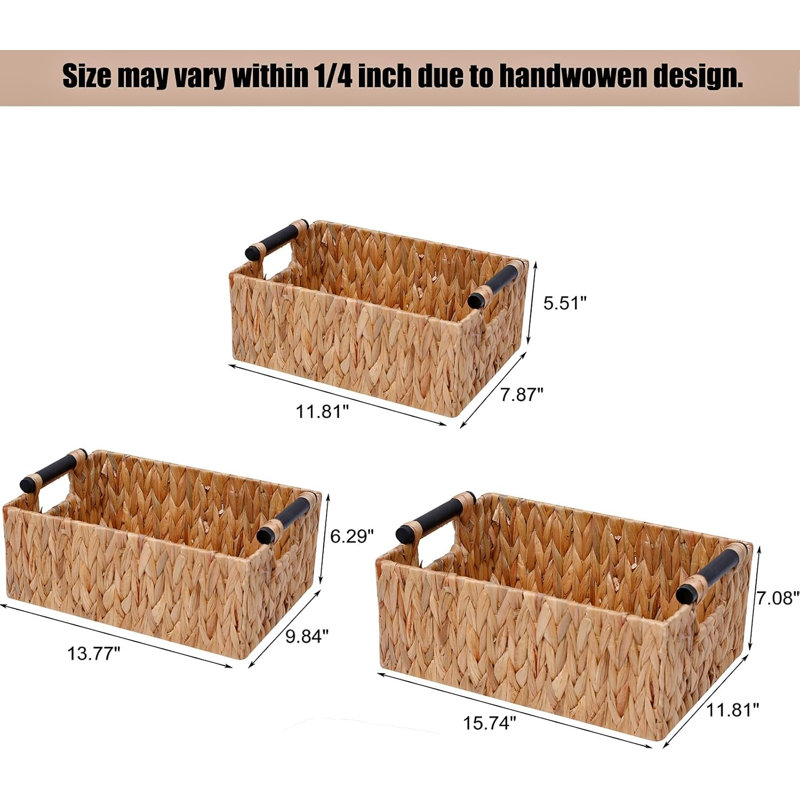 Ensemble de 3 paniers de rangement