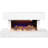 32" Electric Fireplace Heater with Mantel, Remote Control, White