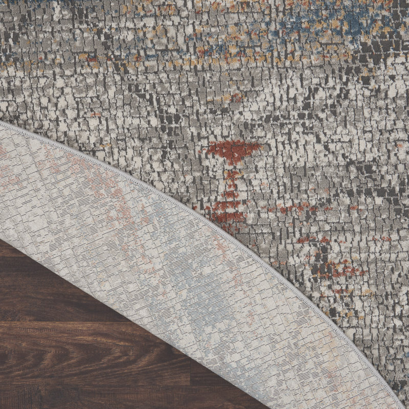 Abstract Indoor Rug, Round 5'3"