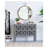 26" X 32" Circle Wall Mirror With Metal Frame, Accent Mirror For Living Room, Entryway, Office-1802911439-1802911424