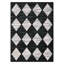 Tapis lavable à la machine à motif de treillis patiné pour le salon Tapis antidérapant moderne antidérapant-114106740