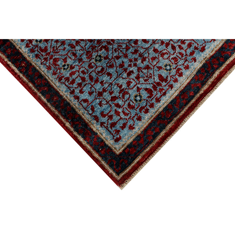 Aryana Wool Oriental Area Rug in Red/Blue/Rust