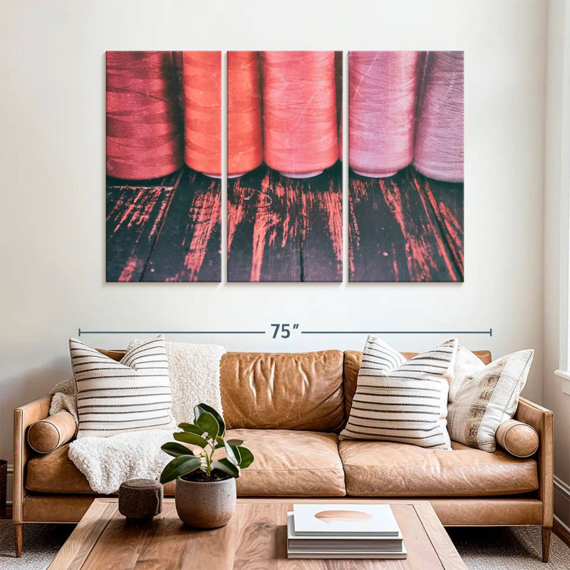 Red Threads For Sewing, 42" H x 65" W